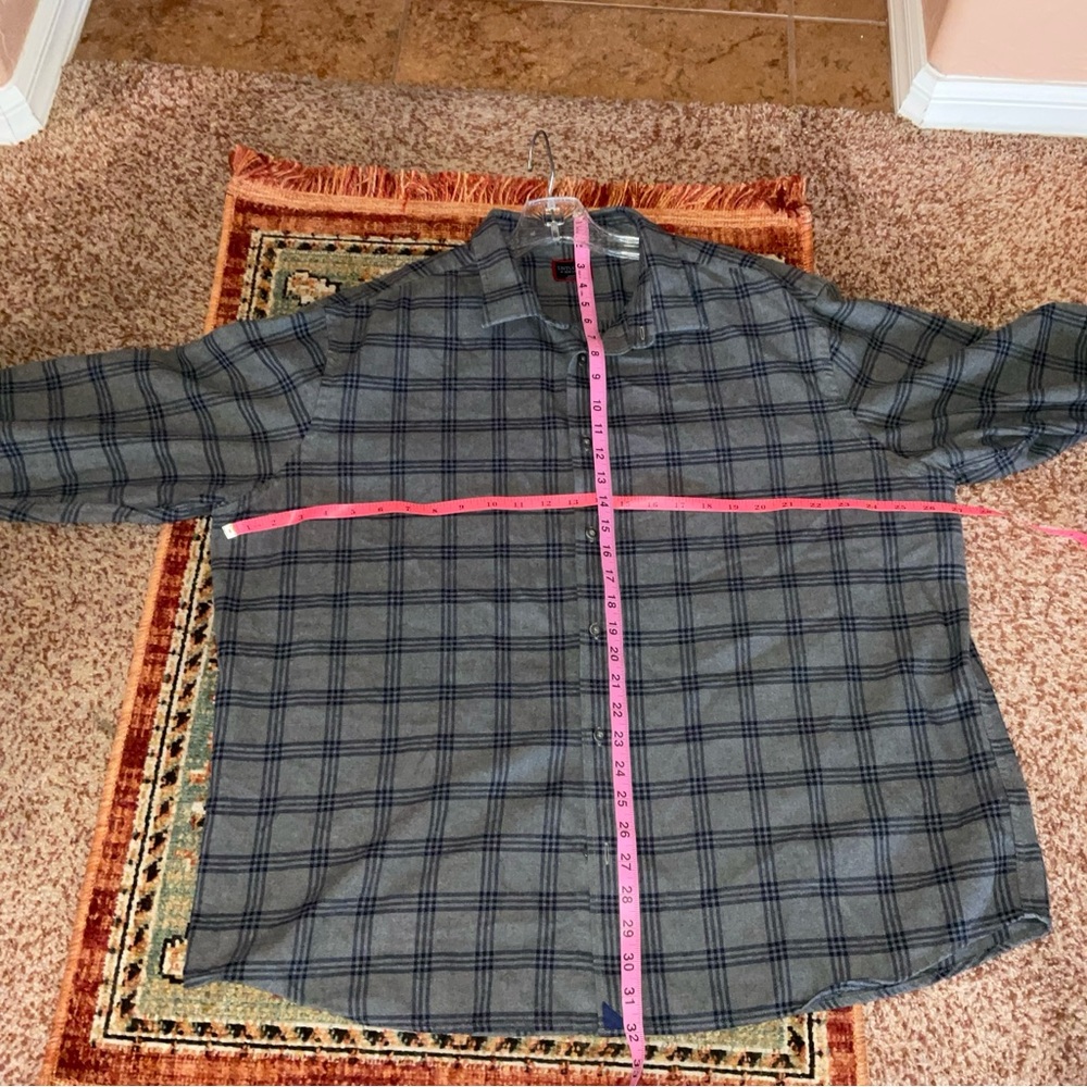 UNTUCKit Shirt Mens 3XL Grey & Blue Flannel Button Up Long Sleeve Casual Hiking - Picture 8 of 12